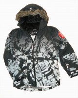 EXES Ski- Schnee Funktionsjacke mit Fell-Kaputze 