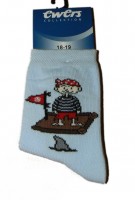 Ewers Socken Pirat hellblau 