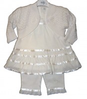 Feetje Baby Taufbekleidung 3 Teiler Kleid + Bolero + Legging - Feetje Baby Taufbekleidung  Preisvergleich
